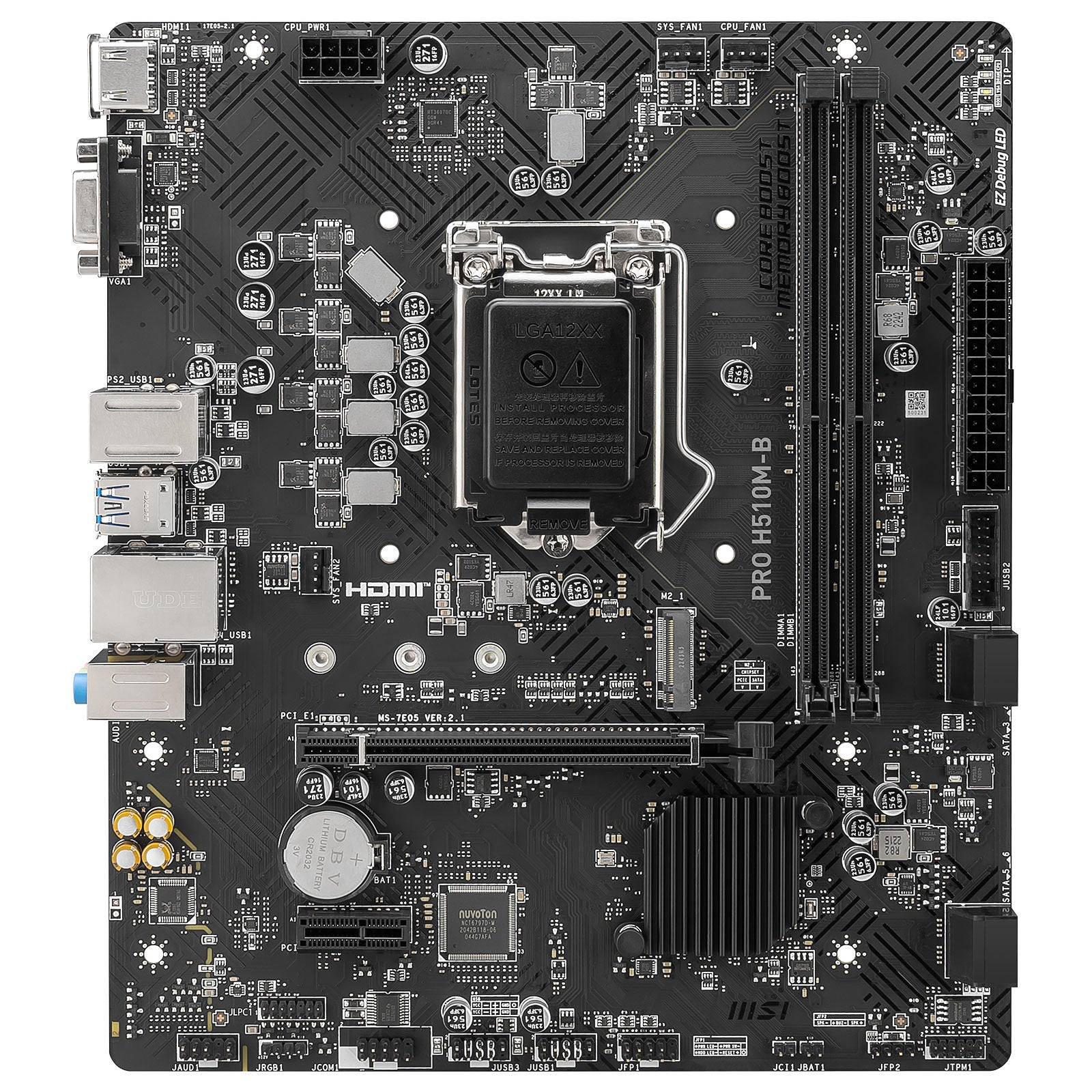 Carte Mère MSI H510M-B Pro (Intel LGA 1200) Micro ATX Carte Mère MSI H510M-B Pro (Intel LGA 1200) Micro ATX